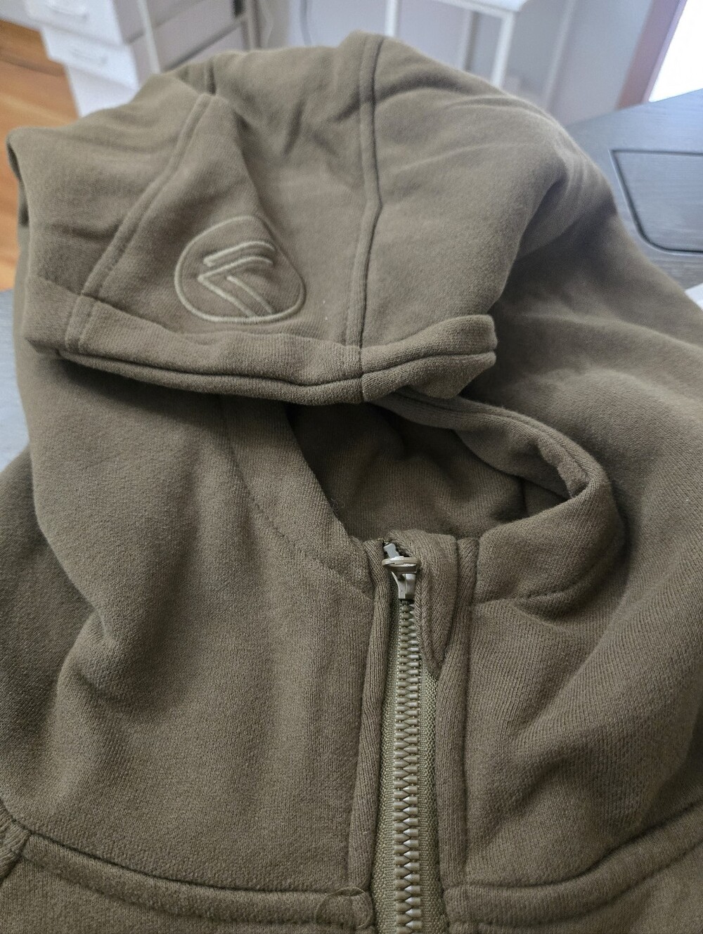 NWOT Savvi Women’s XL Full Zip Hoodie Olive Green Athleisure Jacket - Picture 12 of 16